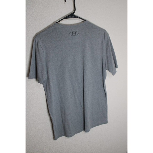 Men's Under Armour Medium Gray/Black Heatgear T-Shirt 100% Polyester - Picture 3 of 10